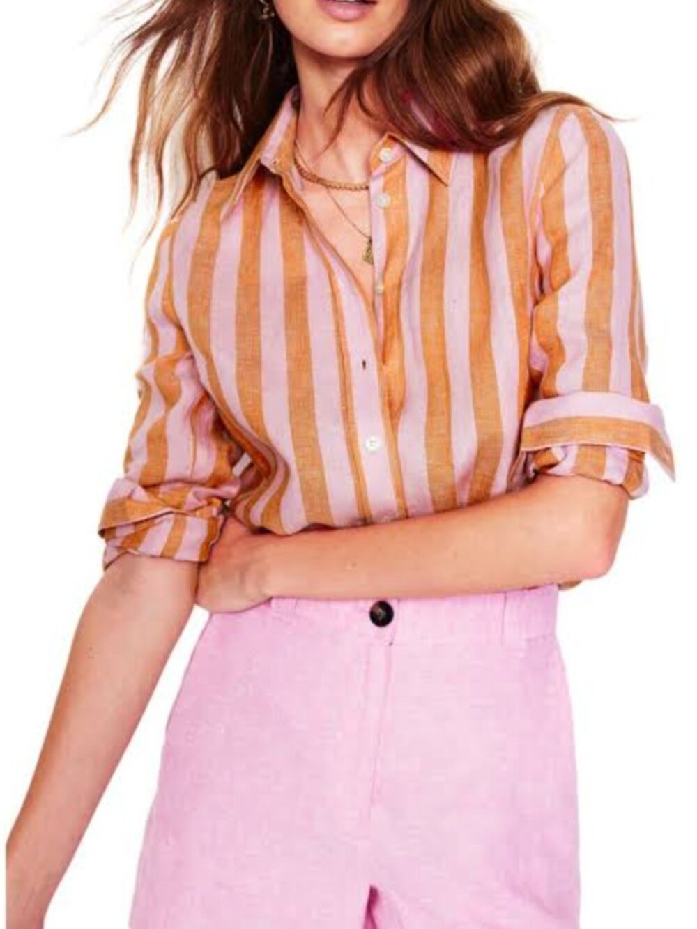 NWT Boden Sienna Stripe Linen Shirt